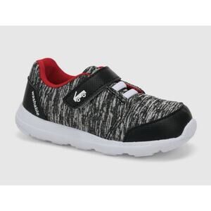See Kai Run Basics Stryker Gray Knit Red Lined Sneakers Toddler Shoes Washable